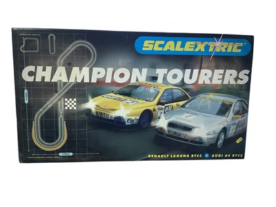 Lot 1800 - Scalextric Champion Tourers slot car set, with Renault Laguna & Audi A4 in BBTC livery, boxed C1021 (1)