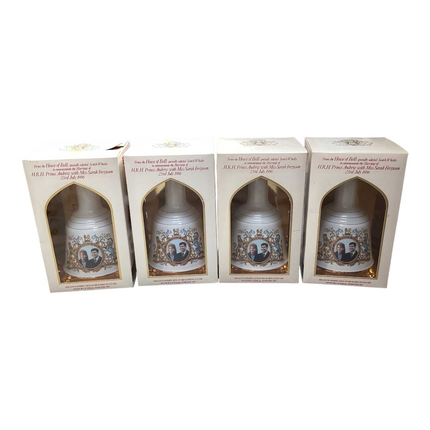 Lot 5189 - Four novelty Bell's whisky decanters - boxed with contents