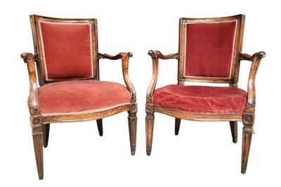 Lot 1330 - Pair of 19th century Continental open armchairs