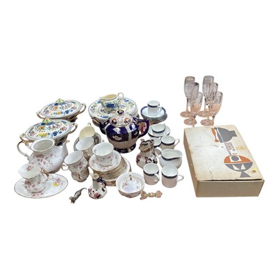 Lot 5055 - Group of ceramics and glassware to include Masons Regency pattern tableware, Whitefriars Sunday glasses etc