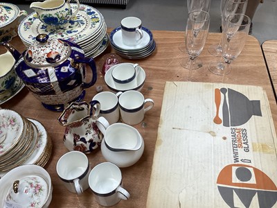 Lot 5055 - Group of ceramics and glassware to include Masons Regency pattern tableware, Whitefriars Sunday glasses etc