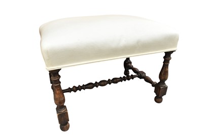 Lot 1320 - Late 19th / early 20th century oak framed stool