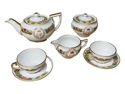 Lot 544 - Unusual Coalport Royal Commemorative miniature service