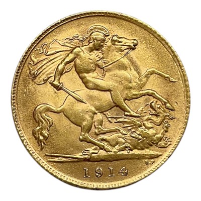 Lot 428 - G.B. - Gold ½ Sovereign George V 1914 EF (1 coin)