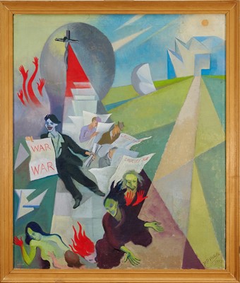 Lot 1081 - Phoebe Peto Willetts (1917-1978) oil on canvas - The Empty Tomb, signed and dated 1953, 61cm x 51cm, framed