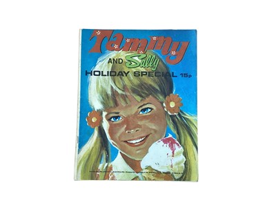 Lot 1773 - Collection of 1970s girls comics, including Tammy & Sally Holiday Special 1971, Bunty Summer Special 1971, '72 and '73, Bunty & Judy Summer Special 1975, and 93 issues of Jackie and Dian...
