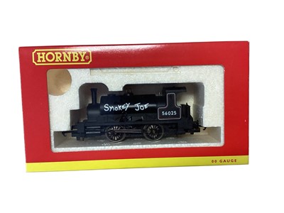 Lot 1758 - Hornby OO Gauge 0-4-0 Smokey Joe tank engine 56025, boxed, Country Station & Booking Hall & Footbridge, boxed, plus other accessories (1 box)