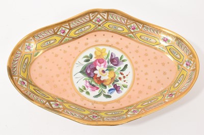 Lot 93 - Coalport Church Gresley pattern oval dish, circa 1805-10
