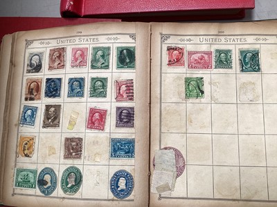 Lot 5078 - Group of stamp albums, GB & World, one containing penny reds