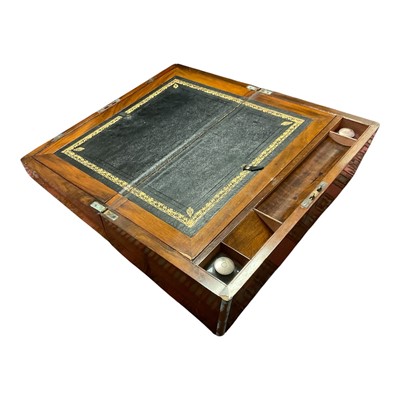 Lot 5234 - Victorian walnut writing slope