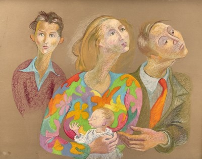 Lot 1097 - Phoebe Peto Willetts (1917-1978) four works - What Does the Future Hold?, 51cm x 64cm, and three others, all framed