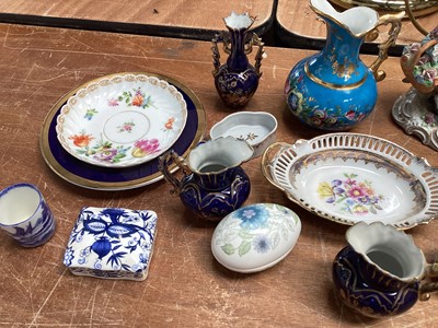Lot 5080 - Antique Sitzendorf porcelain figure together with other antique porcelain