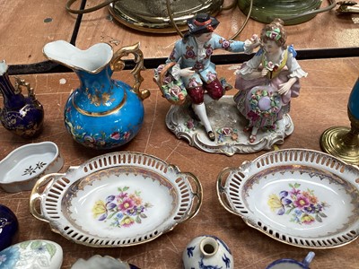 Lot 5080 - Antique Sitzendorf porcelain figure together with other antique porcelain