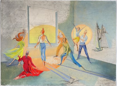 Lot 1103 - Phoebe Peto Willetts (1917-1978) oil on canvas - The Light of the World, 51cm x 68cm, unframed