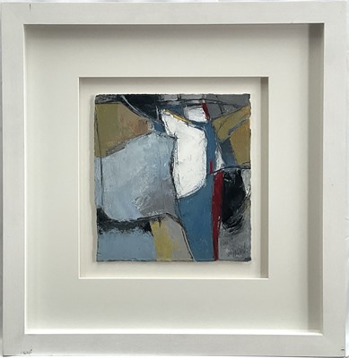 Lot 78 - Jean Noble, mixed media abstract - Released, 26.5cm x 25cm, signed, in glazed frame.