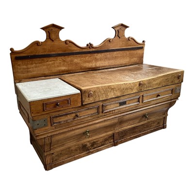 Lot 5355 - Large 19th century French butchers block