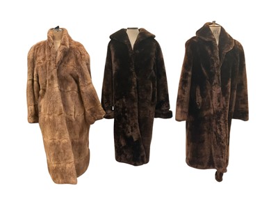 Lot 2561 - Vintage mink wrap by Sacks & Brendlor, 2 beaver lamb coat one by Tescan and 1 fur collar
