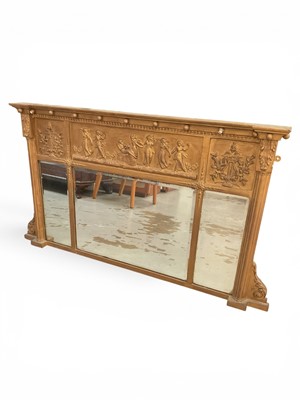 Lot 1480 - Regency style gilt overmantel mirror