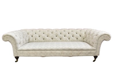 Lot 1466 - Good Victorian button back sofa by Howard & Son
