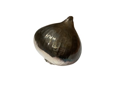 Lot 134 - Naturalistic silver filled model of an onion