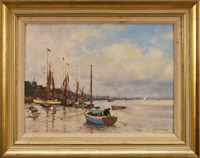 Lot 1163 - Owen Waters (1916-2004) oil on board, Maldon Essex, signed, titled verso, 29cm x 39cm, framed