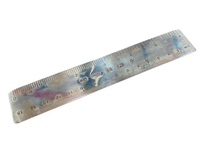 Lot 140 - Contemporary silver 6 inch ruler (Birmingham 2000)