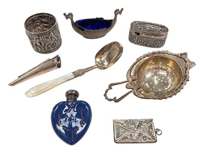 Lot 142 - Group of Victorian and later silver items