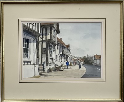 Lot 1010 - *Stanley Orchart (1920-2005) watercolour, Lavenham, signed, 25cm x 35cm, glazed frame