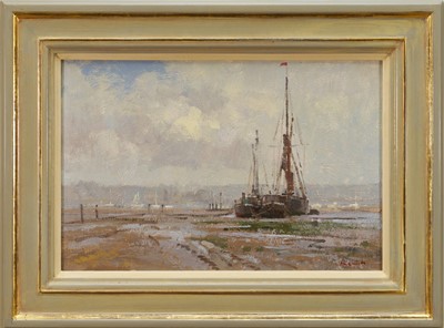 Lot 1017 - *Matthew Alexander (b. 1953) oil on board, River Orwell, signed, 30cm x 46cm, framed