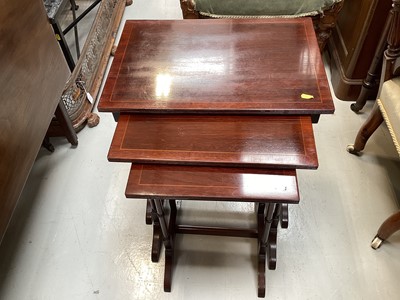 Lot 5313 - Brights of Nettlebed mahogany nest of three coffee tables