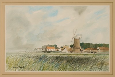 Lot 1125 - Ivan Taylor (b. 1946) watercolour, Cley-next-the-Sea, Norfolk, signed, 32cm x 51cm, glazed frame