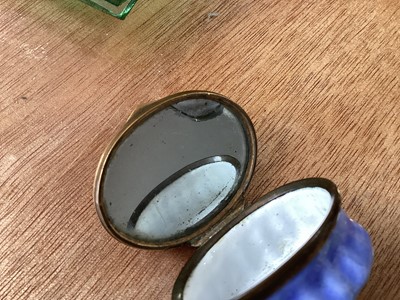 Lot 5091 - Two 18th century Staffordshire enamel patch boxes with mottos to the lids