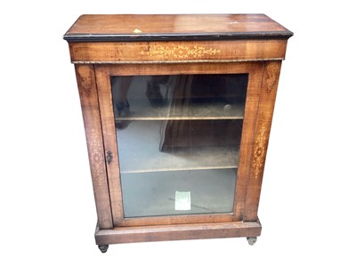 Lot 5321 - Victorian inlaid walnut pier cabinet, 76cm wide, 31cm deep, 103cm high