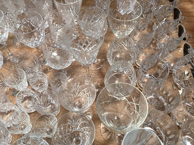 Lot 5143 - Collection of glassware to include Edinburg crystal tumblers, wine glasses, sherry glasses etc