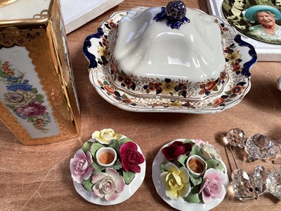 Lot 5146 - Collection of Swarovski animal figures together with a collectors' plate, a paperweight and other ceramics