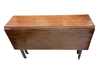 Lot 5329 - Nineteenth century mahogany drop leaf dining table, opening to 106.5cm x 106.5cm