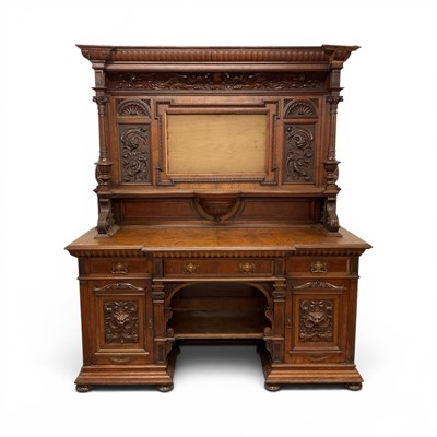 Lot 1321 - Impressive 19th century carved walnut sideboard