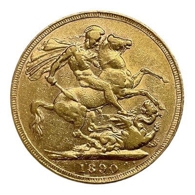 Lot 430 - G.B. - Gold Sovereign Victoria JH 1890 AF (1 coin)