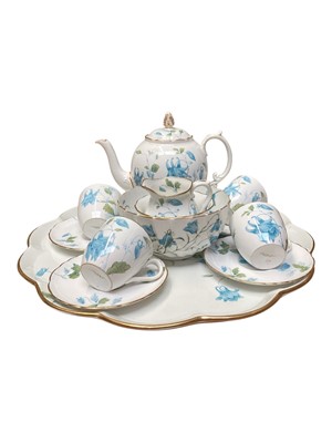 Lot 2201 - Late Victorian Copeland Spode porcelain cabaret set for four, on tray