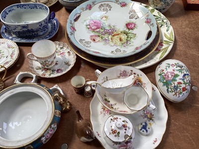 Lot 5116 - Group of ceramics, including Dresden tea wares, Davenport printed tureen, etc