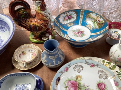 Lot 5116 - Group of ceramics, including Dresden tea wares, Davenport printed tureen, etc