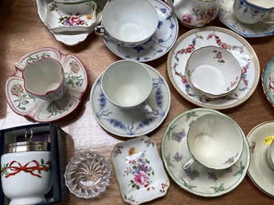 Lot 5131 - Group of ceramics, mostly tea cups and saucers, including Royal Copenhagen, Minton, Royal Worcester, Royal Crown Derby, etc