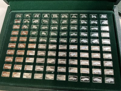 Lot 5160 - John Pinches 100 greatest cars silver miniature collection