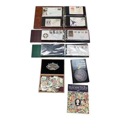 Lot 5237 - Box of stamps and FDCs, and some collector's books