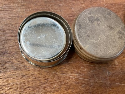 Lot 5164 - Contemporary silver collapsible shot cup in threaded case