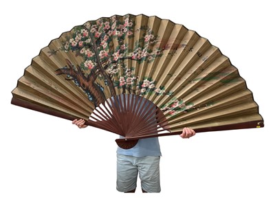 Lot 5168 - Huge Oriental bamboo and paper fan
