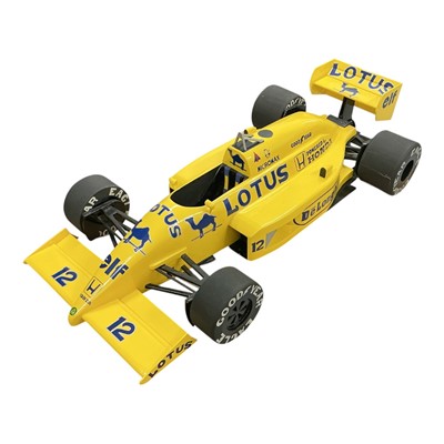 Lot 44 - Very large 1/4 scale scratch built model of a Lotus Formula One Racing car, with transit case.