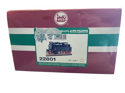 Lot 1767 - LGB G Gauge DR black 2-6-2 tank engine 996001, boxed 22801 (1)