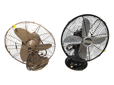 Lot 5216 - Two vintage electric desk fans