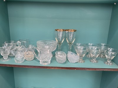 Lot 5114 - Group of glassware, including a set of six sundae glasses